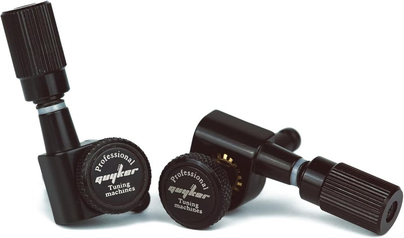 guyker Guitar Locking Tuners (6 for Right) - 1:18 Pro Lock String Tuning Key Pegs Machine Head Set Replacement for ST TL SG LP Style Folk Classical Acoustic Electric Guitar (GK11SP, Black) - Image 3